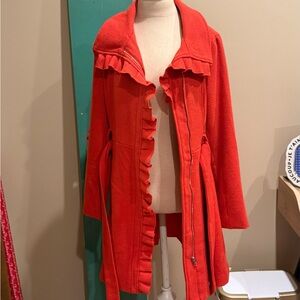 Like New Steve Madden Vibrant Orange Trench Coat